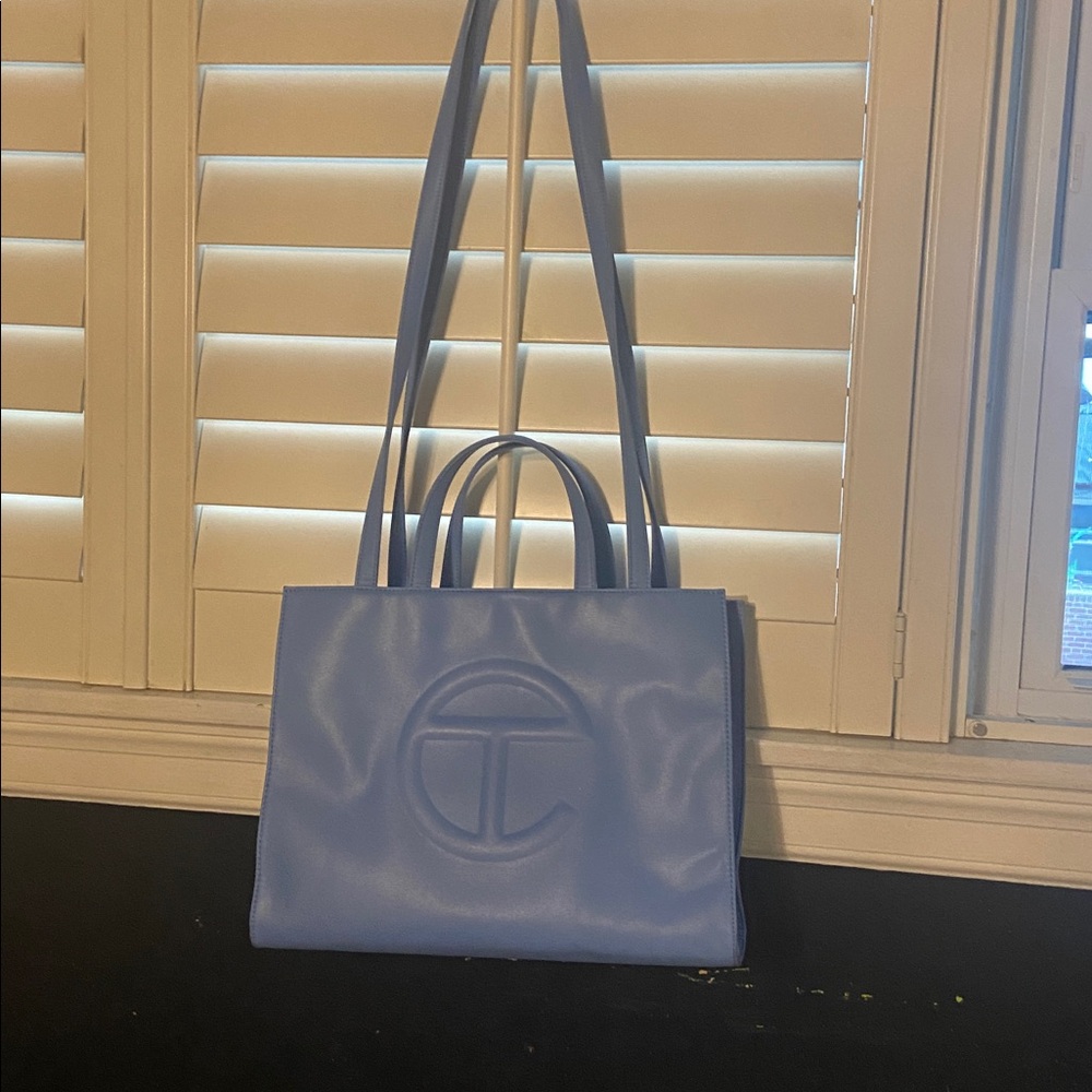 Telfar cerulean. Blue Tote Guc comes with dust cloth SIZ 15/11 - Picture 10 of 14